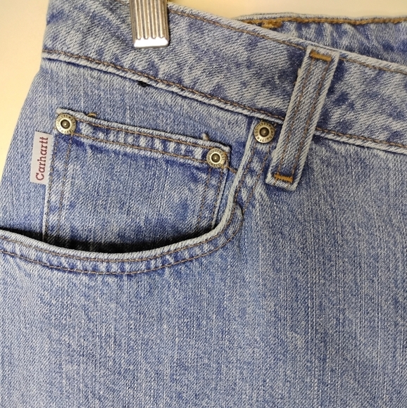 NWT Carhartt Relaxed Fit Straight Leg Jeans Size 10  WB160 Rugged Contoured - Picture 4 of 9